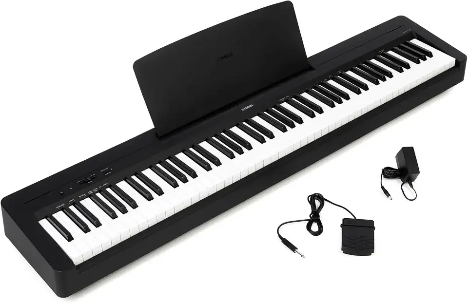 Piano Digital Portátil P 145BT B Preto 88 Teclas Sensitivas Bluetooth 5.0 Yamaha
