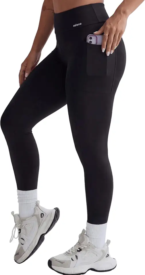 Legging Feminina com Bolso Academia Selene Zero Transparência Cós Alto