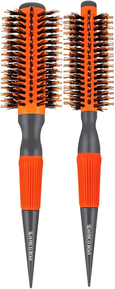 Kit 2 Escova De Cabelo Marco Boni Laranja Profissional Termica Ceramica Cerdas Javali 46mm 55mm