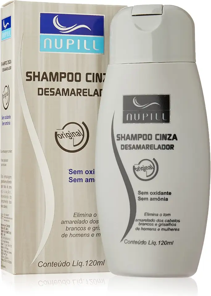 Nupill Shampoo Cinza Desamarelador 120Ml Cinza