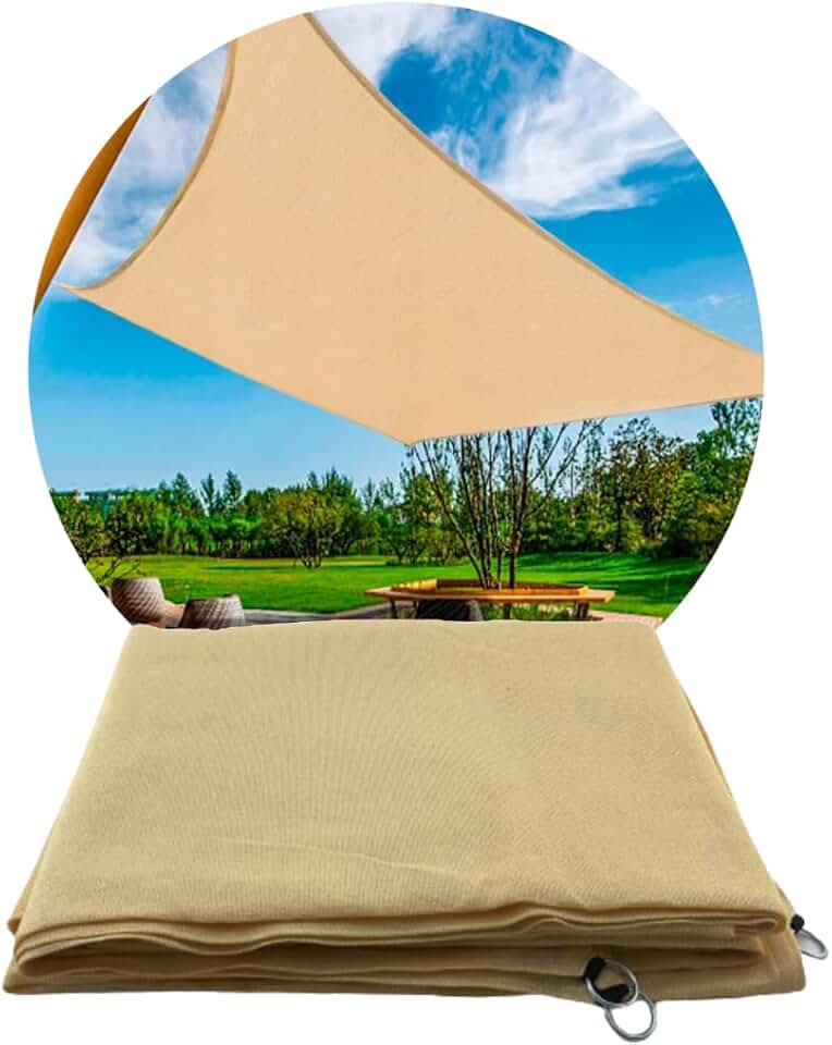 Tela Lona Sombrite 90% 3X2 m Shade Toldo Jardim Pergolado Sombra Garagem Quintal(BEGE/AREIA/PALHA)