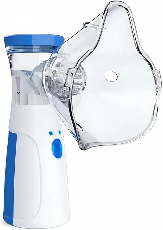 Nebulizador Portátil Inalador Mesh Silencioso para Adultos e Crianças com Máscaras e Alimentação USB ou Pilha