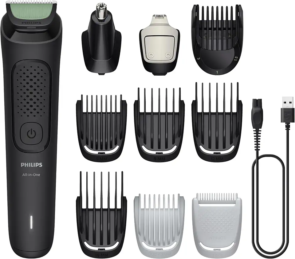 Aparador de Pelos Philips Multigroom 3000 Series, 10 em 1, Barbeador Elétrico para Rosto, Cabeça e Corpo, MG3931/15