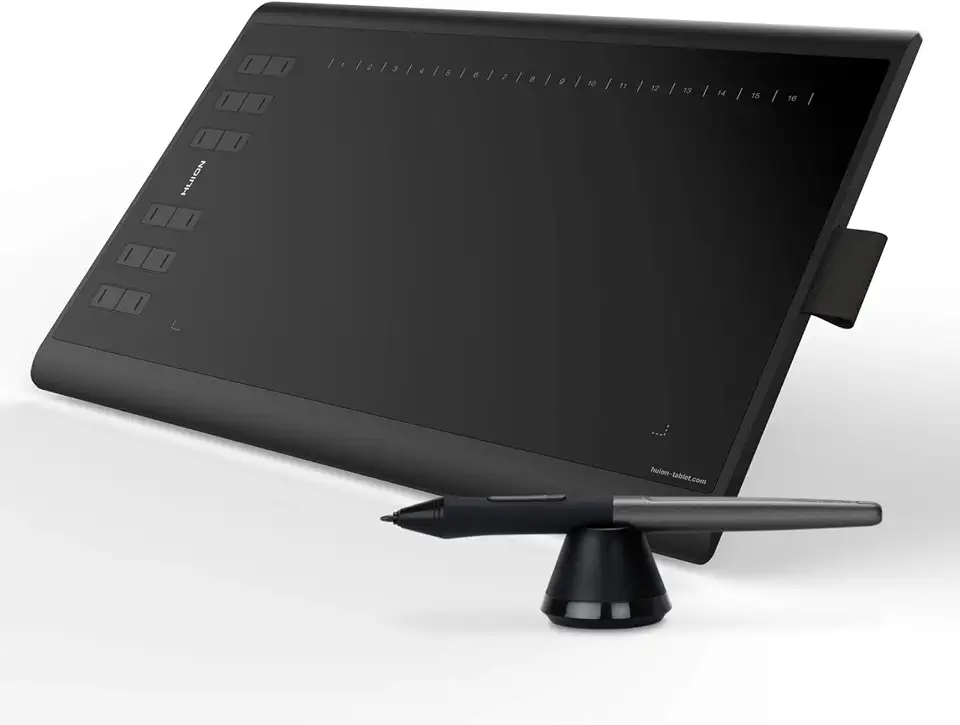 Tablet de desenho Huion H1060P sem bateria com função de inclinação de sensibilidade de pressão de 8192 níveis, 12 teclas expressas 10 x 6,25 polegadas, tablet digital para caneta