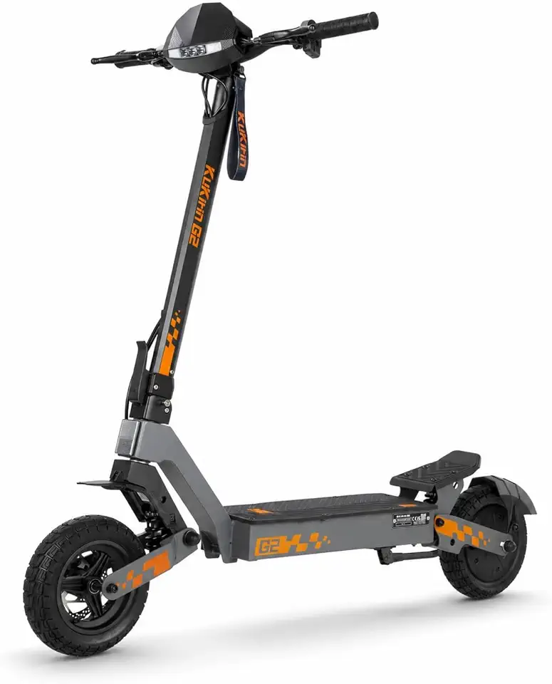 KuKirin G2 Patinete Elétrico Dobrável Adulto, Autonomia de 55 km | Motor Sem Escovas 800W, Bateria 48V 15.6Ah, Dupla Suspensão, Pneus Todo-Terreno de 10 Polegadas, Freios a Disco
