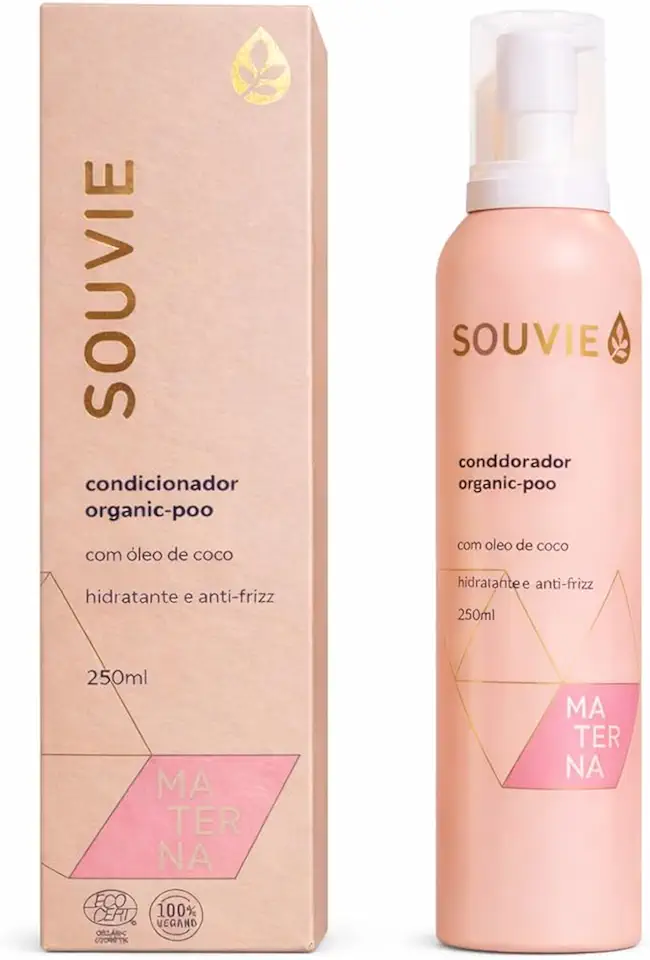 Condicionador Organic-Poo Materna 250ml com Óleo de Coco para Cabelos Delicados – Souvie
