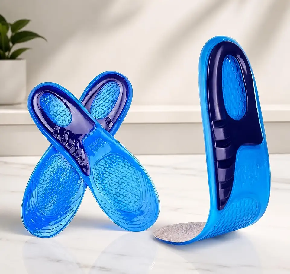 Palmilha Ortopédica em Gel de Silicone Ant Impacto (VAI O PAR), Confortável e Ajustável, Ideal para Fascite Plantar, Uso Diário para Homens e Mulheres do 36 ao 42 – Qualidade Premium LNMAX®