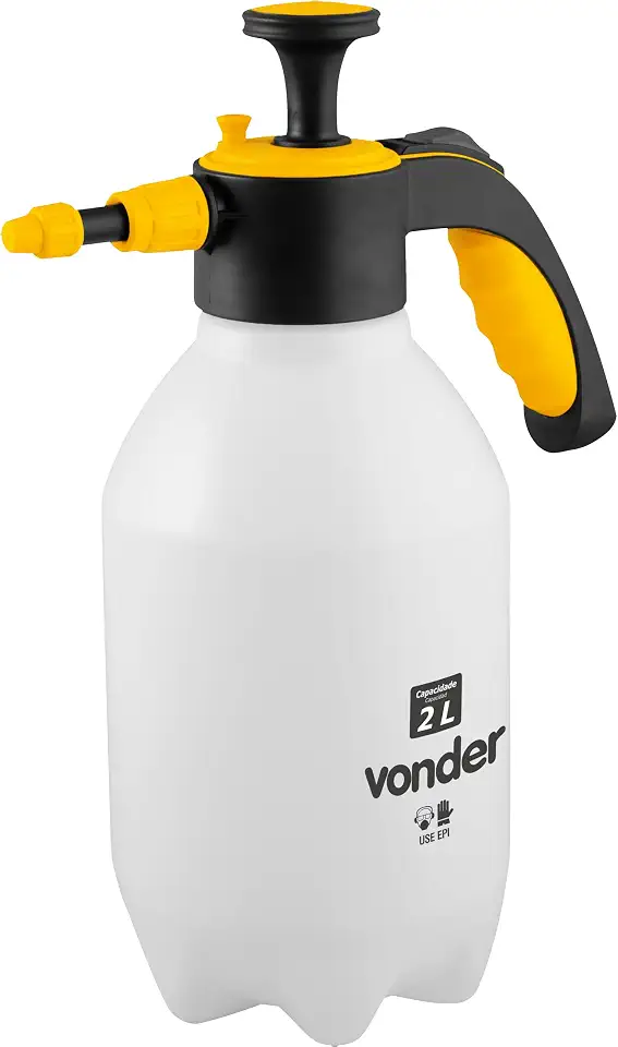 Vonder Pulverizador 2 Litros, Compressão Prévia, Portátil, Plástico, Branco