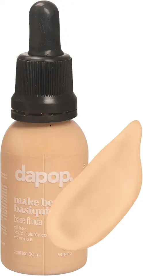 Base Fluida Bem Basiquinha, Base Facial Líquida Vegana, com Ácido Hialurônico e Vitamina E, 30ml - Maquiagem (04)