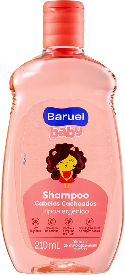 Shampoo Infantil Cabelos Cacheados 210ml – Baruel Baby
