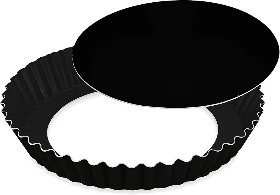 Forma para Bolo e Torta 20 Crespa com Fundo Removível Alumínio Fortaleza Preto