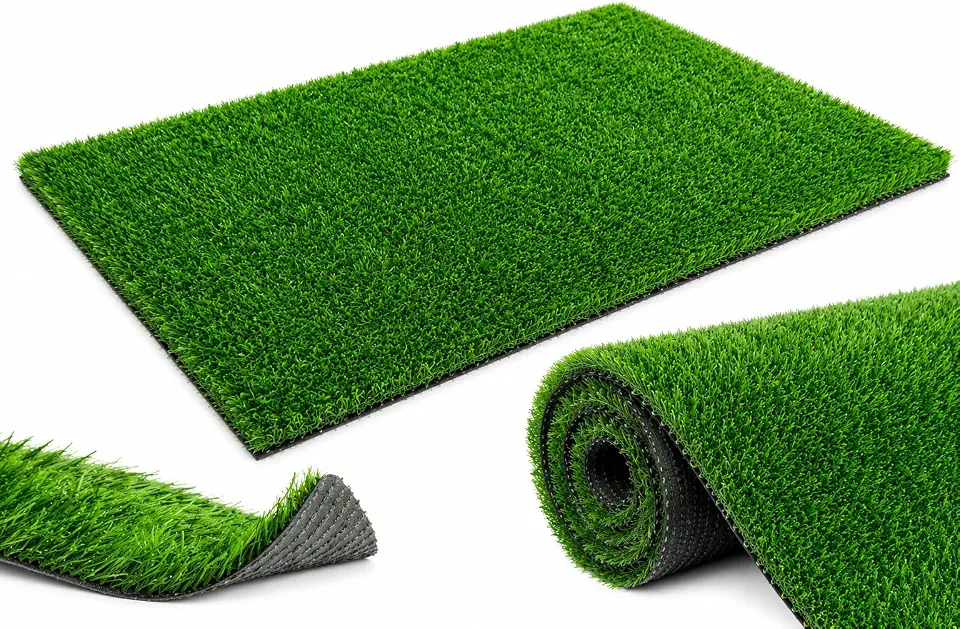 【Cozena】Tapete de Grama Sintética 20mm Realista 5m² (2x2,5m) para Ambientes Internos e Externos, Paisagismo para Jardim, Varanda, Pátio, Tapete de Grama Artificial, Coloração Natural