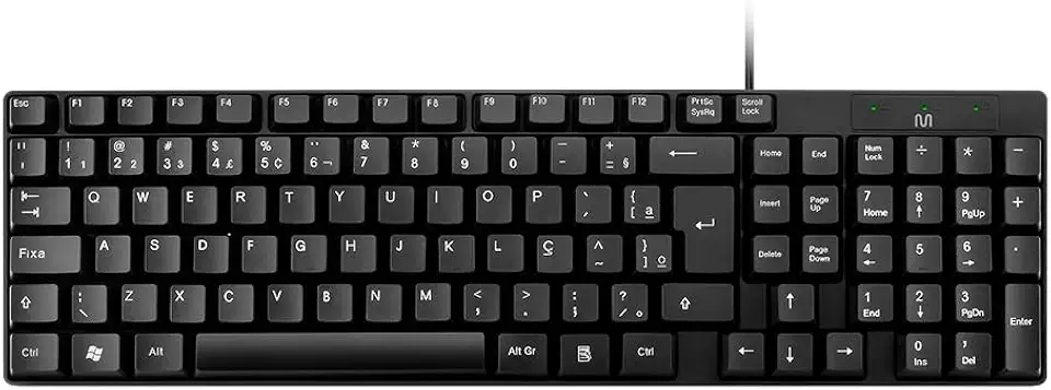 Teclado Com Fio Compacto Conexão USB Resistente Água Preto Multi - TC193