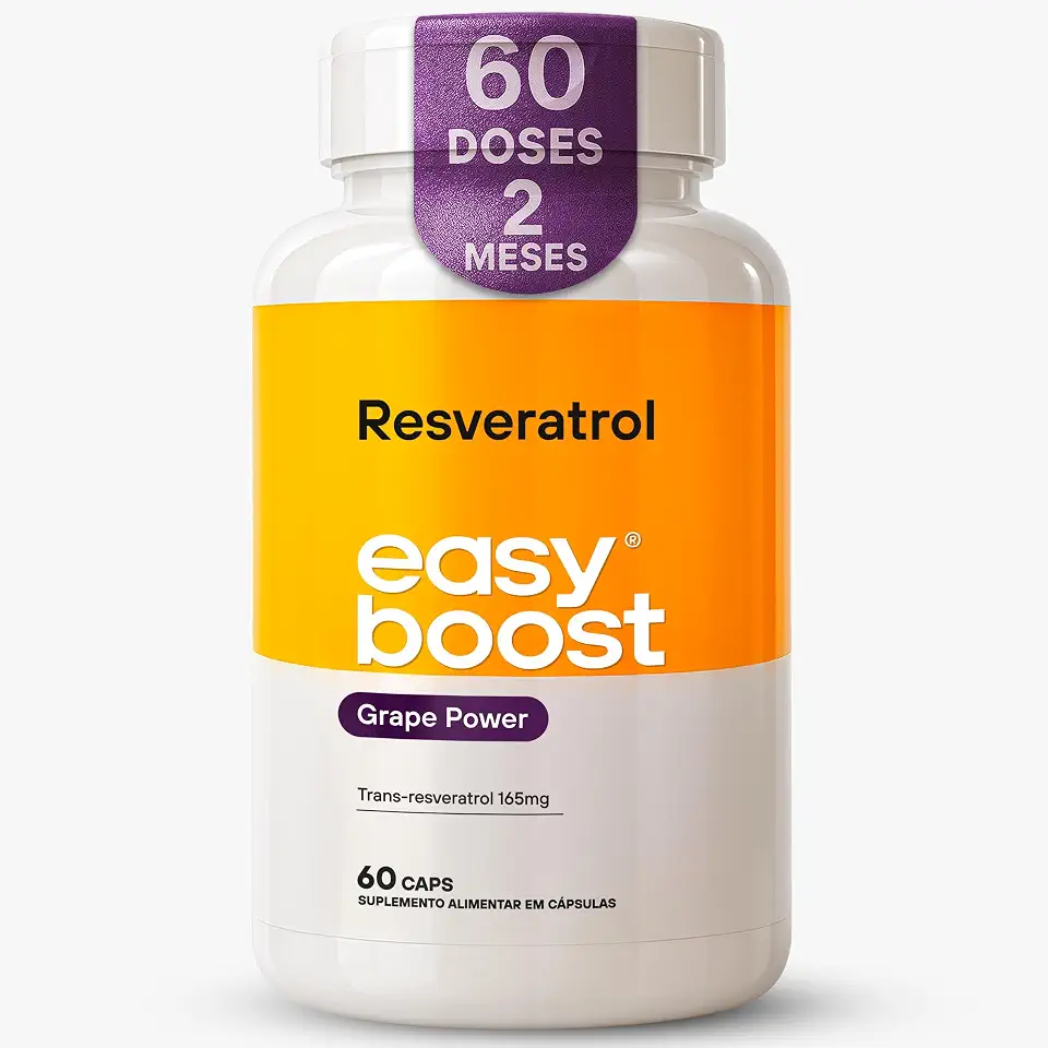 Resveratrol Easy Boost 165mg 100% Trans-resveratrol 60 Caps