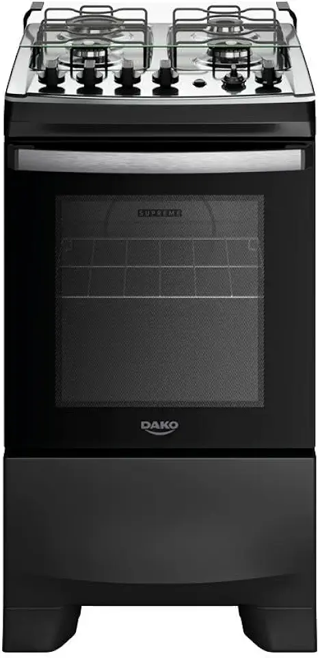 Fogão 4 Bocas Dako Supreme Mesa de Inox e Timer Bivolt