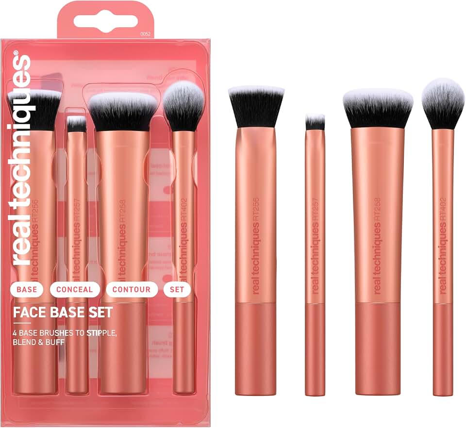 Real Techniques - Kit 4 pincéis Base e Face
