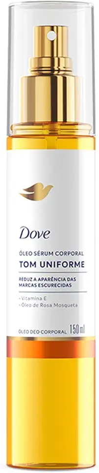 Dove Óleo Corporal Sérum Tom Uniforme Vitamina E e Óleo de Rosa Mosqueta 150ml