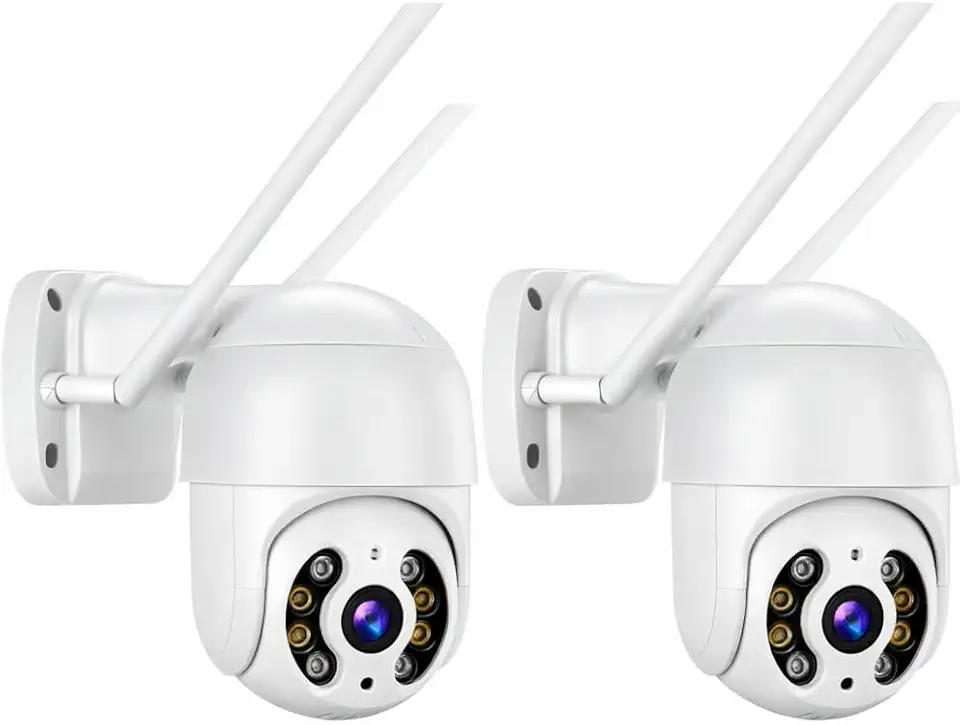 Kit com 2 Câmeras de Segurança Wi-Fi Externa IP A8 – Prova d’Água com Visão Noturna Infravermelha e Monitoramento em Tempo Real Premium (2)