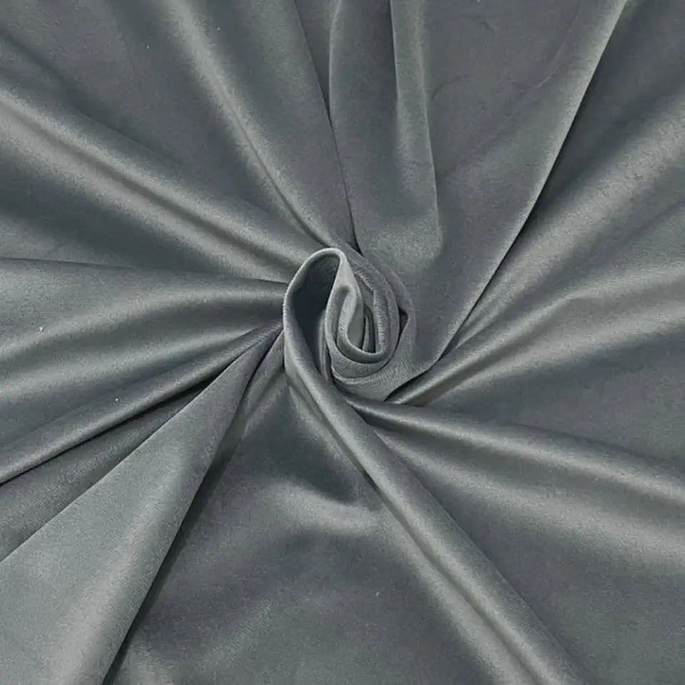 Tecido Suede Veludo Paris Cinza Chumbo Grafite 1,40m largura Para Sofa e Cortina