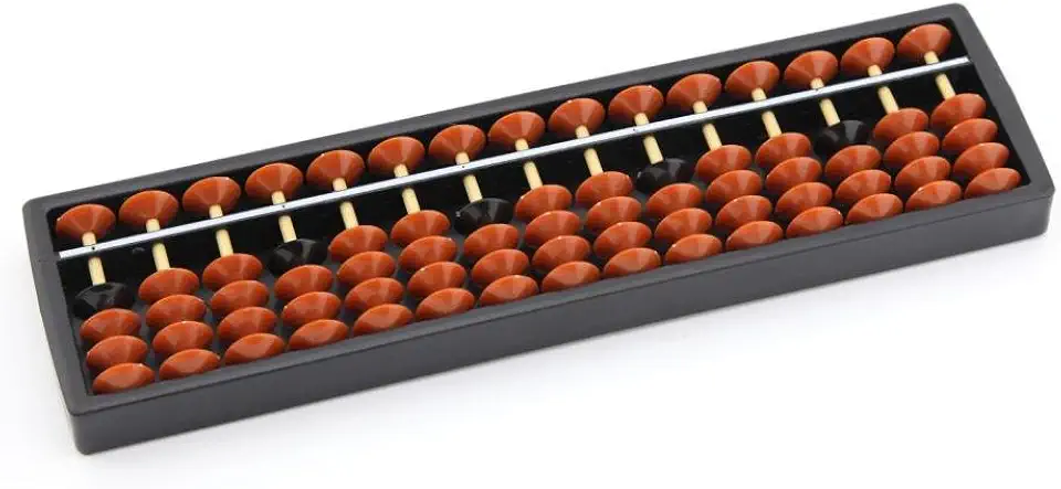 Owfeel Mini 15 colunas plásticas Abacus Soroban Aritmética Matemática Ferramenta Educativa de Cálculo