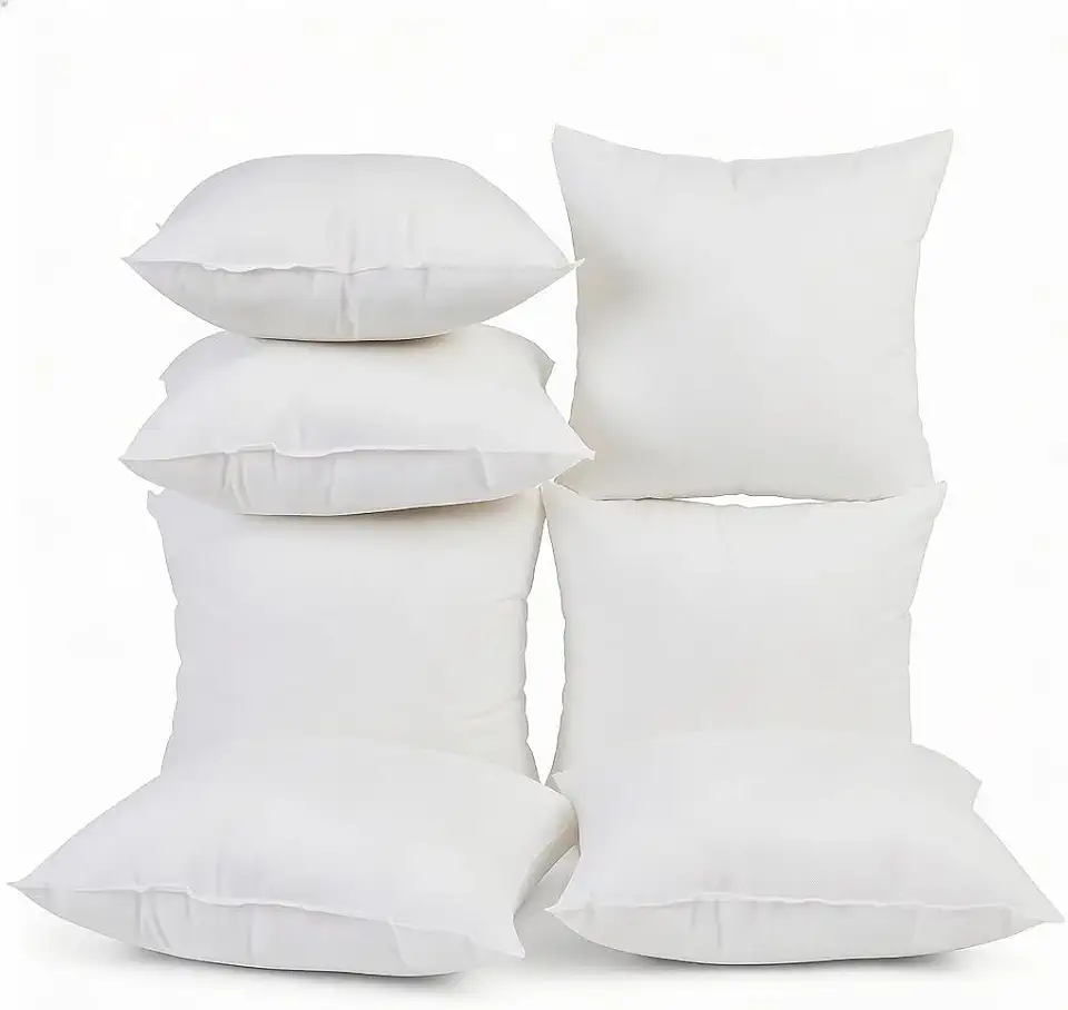 Enchimento de Almofada 45x45cm Espuma Alta Densidade para Sofá e Cadeira – Kit 2 a 8 Unidades (45CM,4 ALMOFADAS)