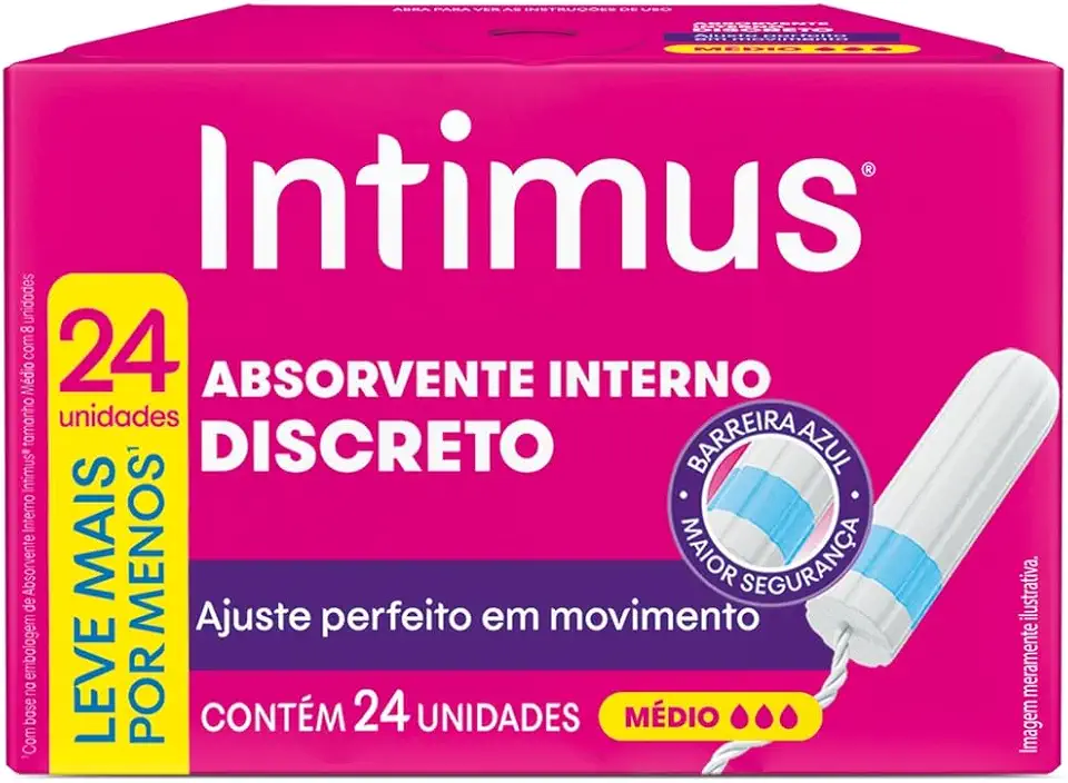 Absorvente Interno Intimus® Discreto Médio - 24 un