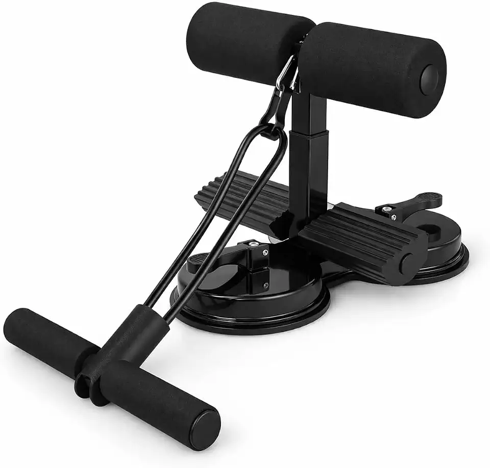 Aparelho abdominal com ventosa dupla ajustável – equipamento fitness portátil para exercícios em casa antiderrapante (Cores Sortidas)