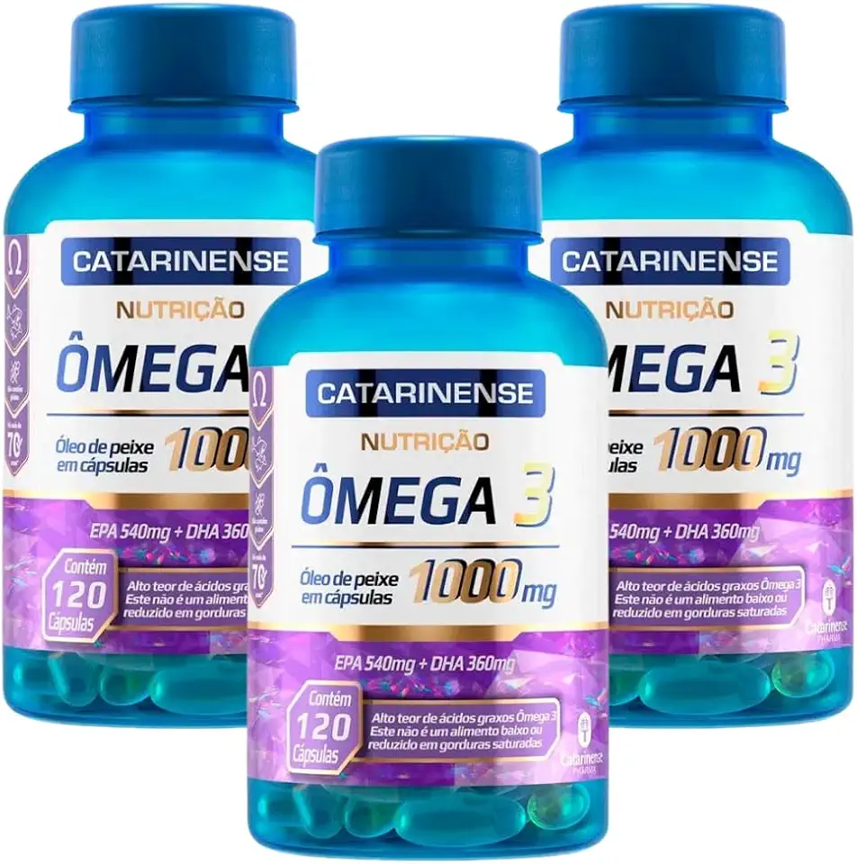 Ômega 3-3 unidades de 120 cápsulas - Catarinense