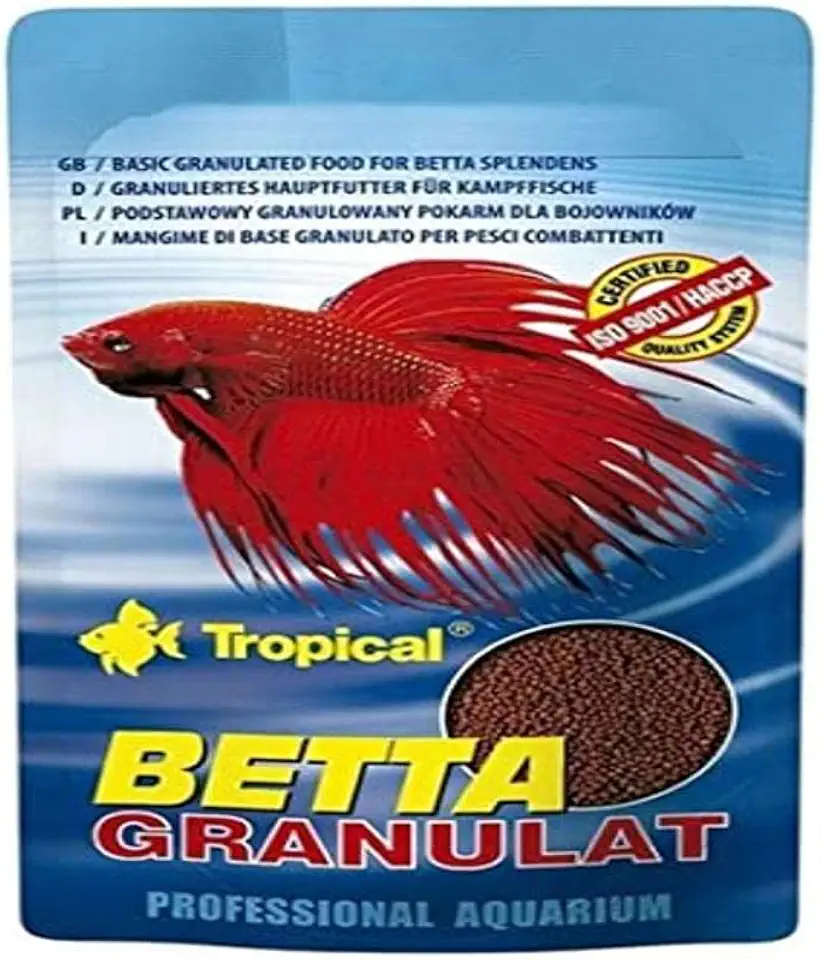 ZKMAGIC Ração Betta Granulat Sachê 5G Tropical Tropical Para Peixes