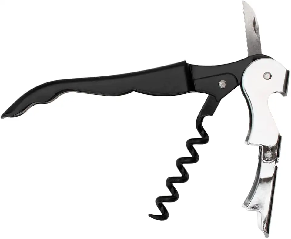 Mimo Style Saca Rolha 2 Estágios, Compacto, 12cm, Produzido Em Aço Inoxidável e Ferro, Utensílio Leve, Pesa 50 gramas e Oferece Fácil Manuseio, Ideal Para Bares, Adegas, Restaurantes e Uso Doméstico