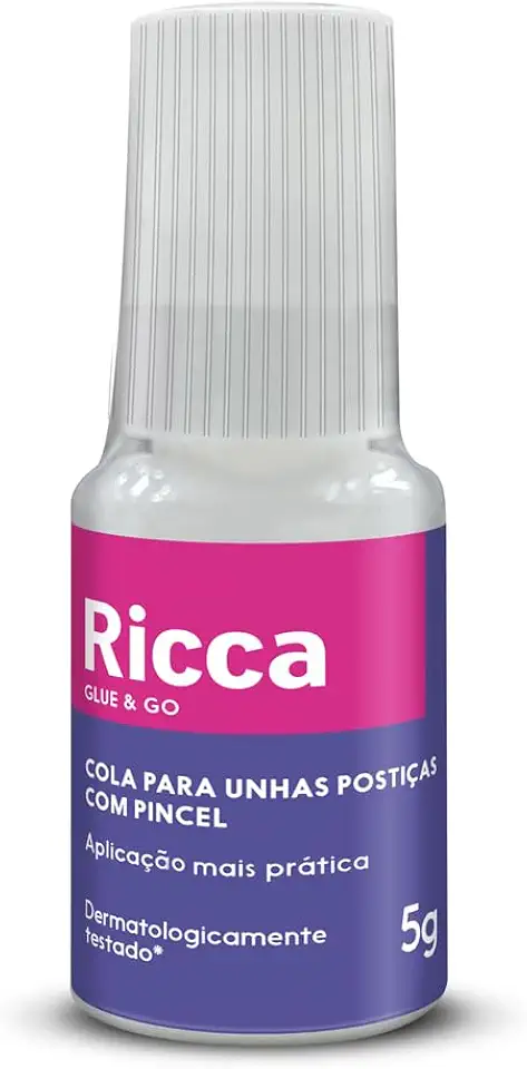 Ricca Cola Para Unhas Postiças Com Pincel