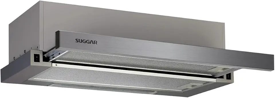 SUGGAR DEPURADOR DE AR SLIM DE EMBUTIR 60CM FRONTAL INOX 110V DE61IX