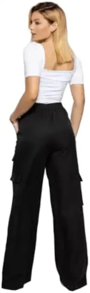 Calça Feminina de Sarja Cargo com botão com bolso CL-0021