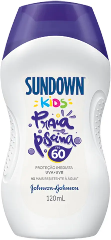 Johnson's Sundown Protetor Solar Infantil Corpo E Rosto Praia E Piscina Kids Fps 60 120Ml