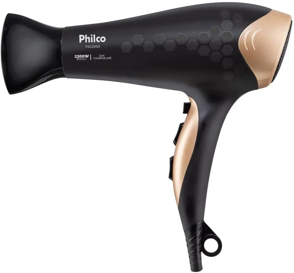 Secador de Cabelos Philco Bivolt 2200W PSC2450 Íons Tourmaline Bivolt