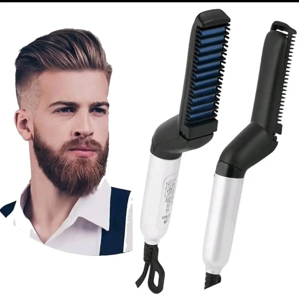 Modelador de Barba Pente Alisador Chapinha para Barba
