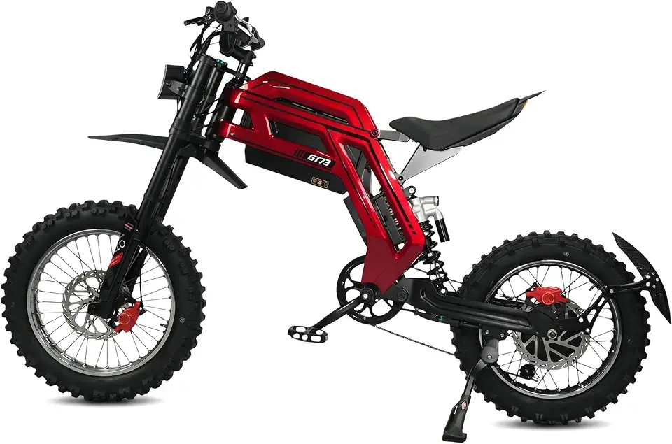 Bicicleta Elétrica Bike GT73 Off-road Profissional Hdj T3000, Bateria 52V 27AH 70Km/h, Até 80Km Autonomia, Ideal para aventuras em montanhas e passeios de adultos