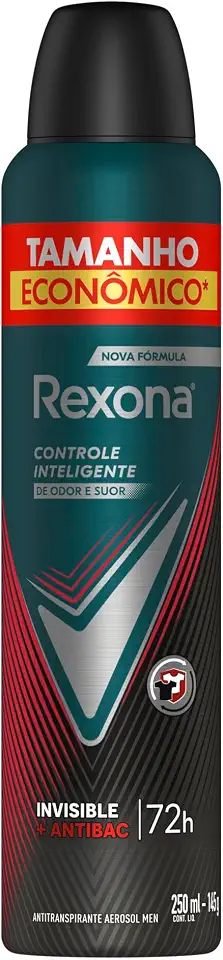Rexona Antitranspirante Aerossol Antibacterial e Invisible Men 250Ml Leve Mais Pague Menos (A Embalagem Pode Variar)