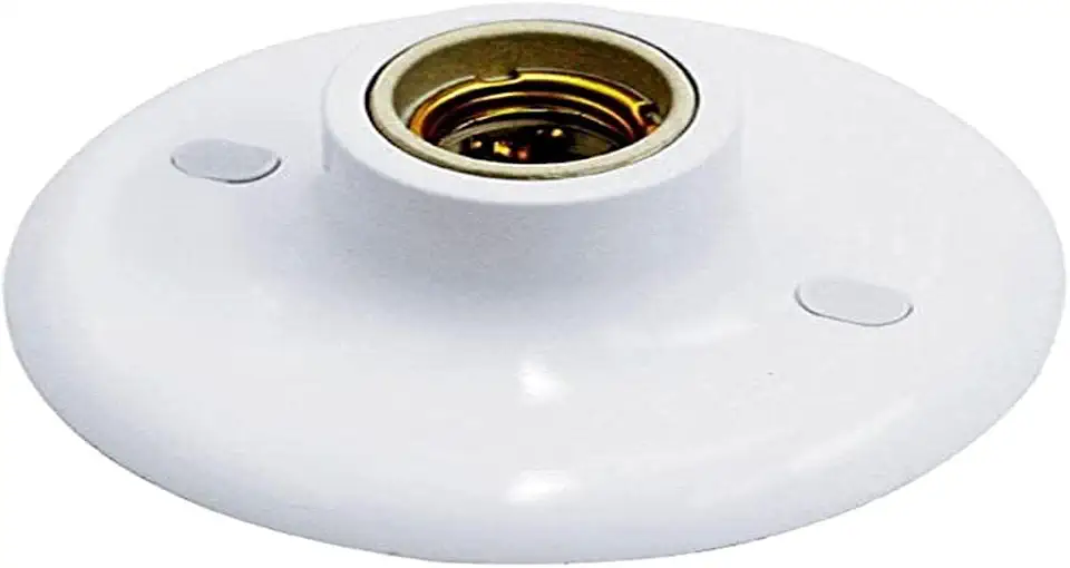 Plafonier Plafon Soquete Porcelana 100w Branco - Taschibra, E-27 SACO PLAST