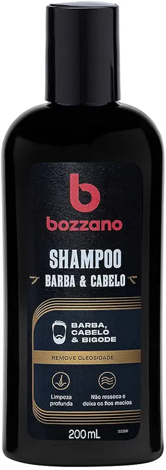 Bozzano Shampoo Para Barba Cabelo E Bigode 200Ml