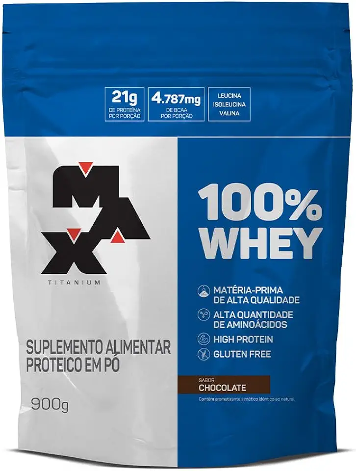 100% Whey Refil (900g) - Chocolate, Max Titanium