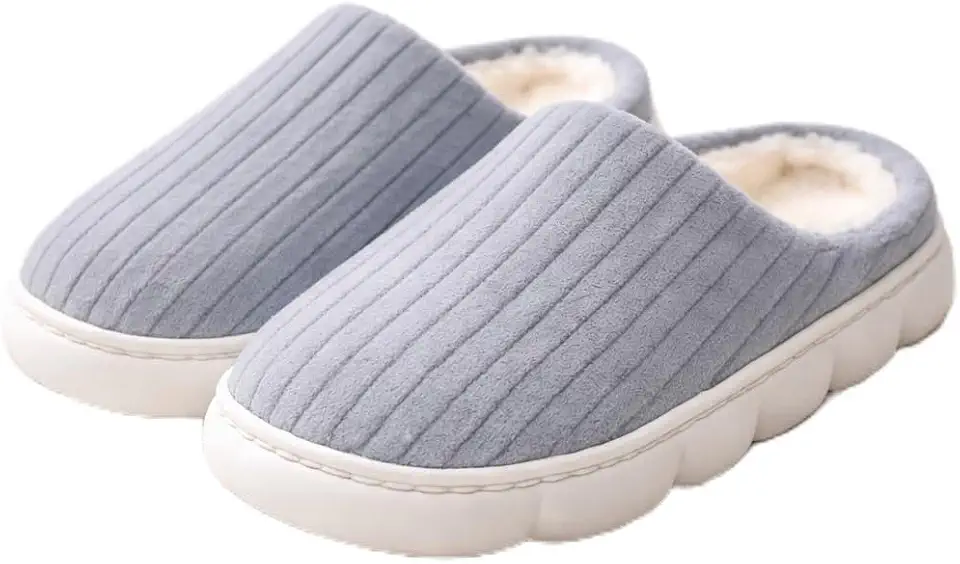 Pantufa Chinelo Nuvem Feminina em Pelúcia Sintética, Sola Antiderrapante, Confortável, Adulto e Infantil
