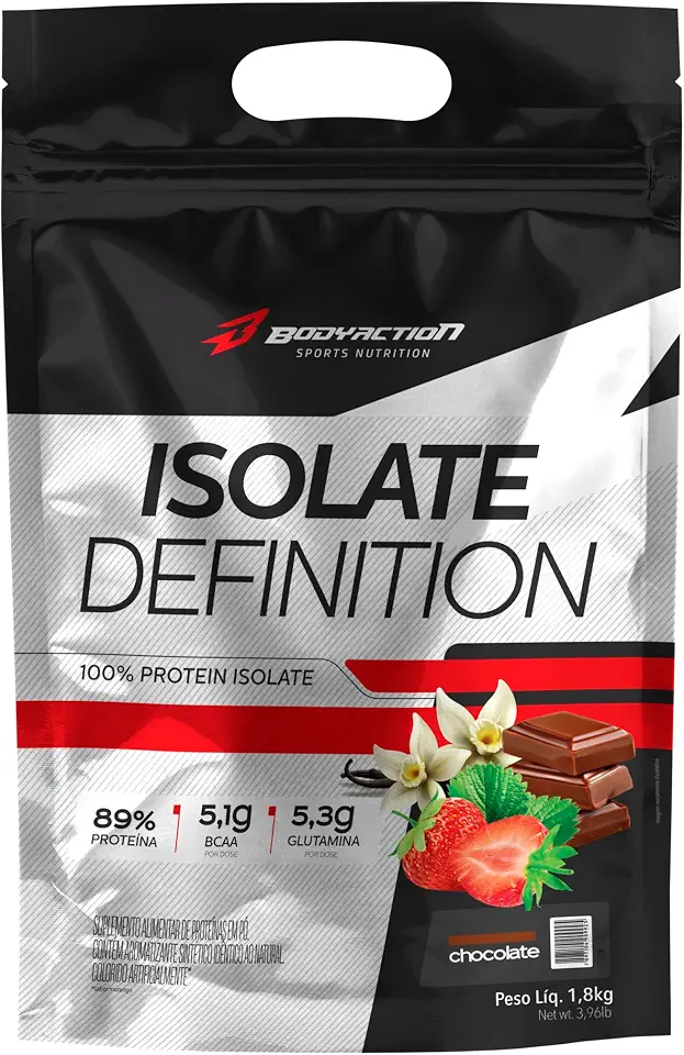 Whey Protein Isolado Isolate Definition 1,8Kg Sabor Chocolate Bodyaction