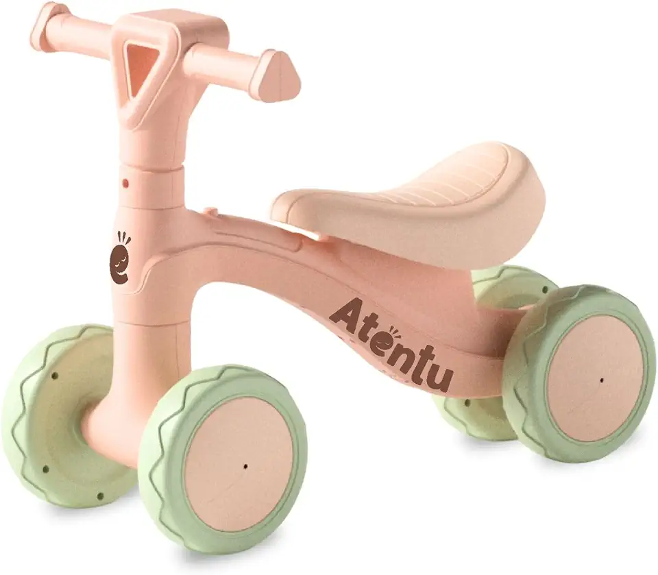 Bicicleta de Equilíbrio Infantil Andador Resistente Sem Pedal Atentu 4 Rodas