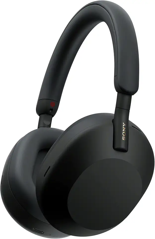 Sony Fones de ouvido WH-1000XM5 premium com cancelamento de ruído, otimizador automático NC, bateria de 30 horas, controle de voz Alexa, preto