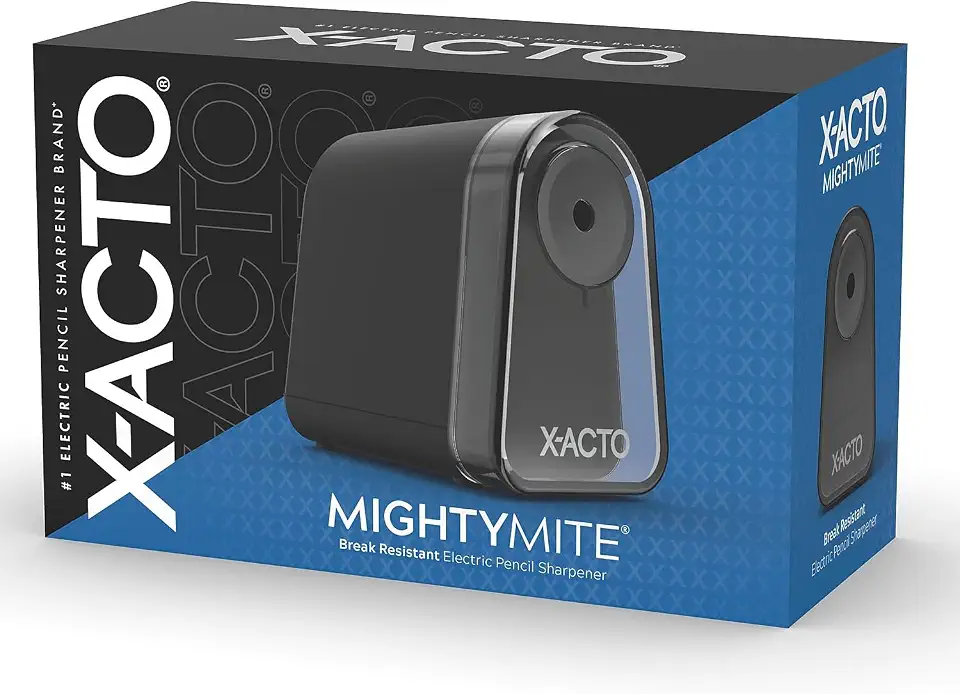 X-ACTO Apontador de lápis elétrico Mighty Mite preto/prata (19501/19501X)