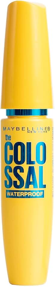 Maybelline NY The Colossal Volum' Express, Máscara de Cílios À Prova d'Água, 9x mais Volume por até 24h, Fórmula de Colágeno e Definição Intensa, Não Empelota, Cor Preto, 8ml