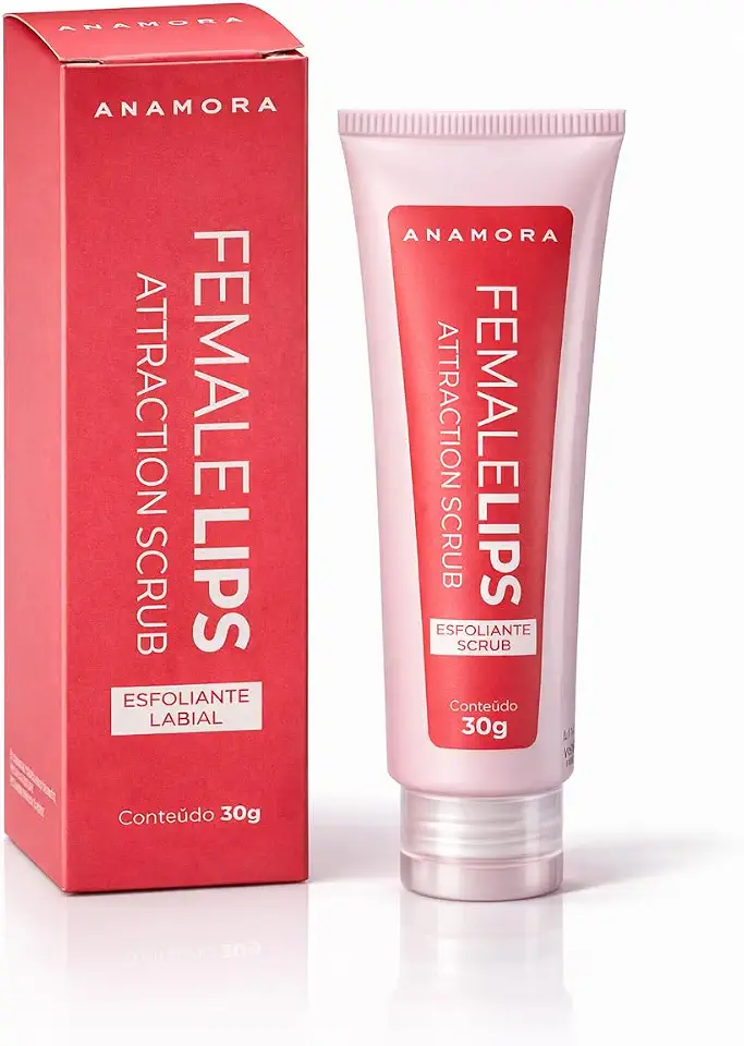 Esfoliante Labial e Hidratante - Lip Scrub - Contém Óleo de Coco, Jojoba, Manteiga de Karité e Vitamina E.