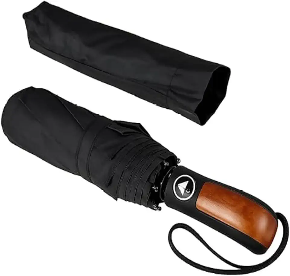 Guarda Chuva Reforçado Automático Resistente Ao Vento - Cabe Na Bolsa Mochila Modelo Compacto