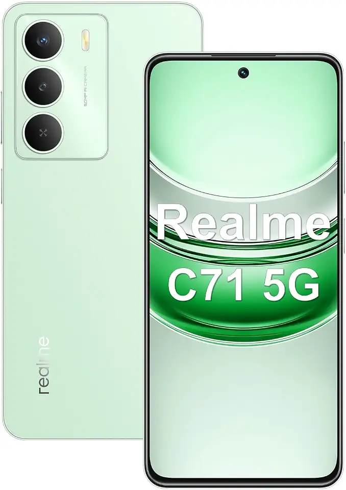 Realme C71 5G Smartphone 8GB RAM 256GB ROM Tela de 6.67" 120Hz, 5000mAh Batteria Octa Core Dual SIM (Verde)